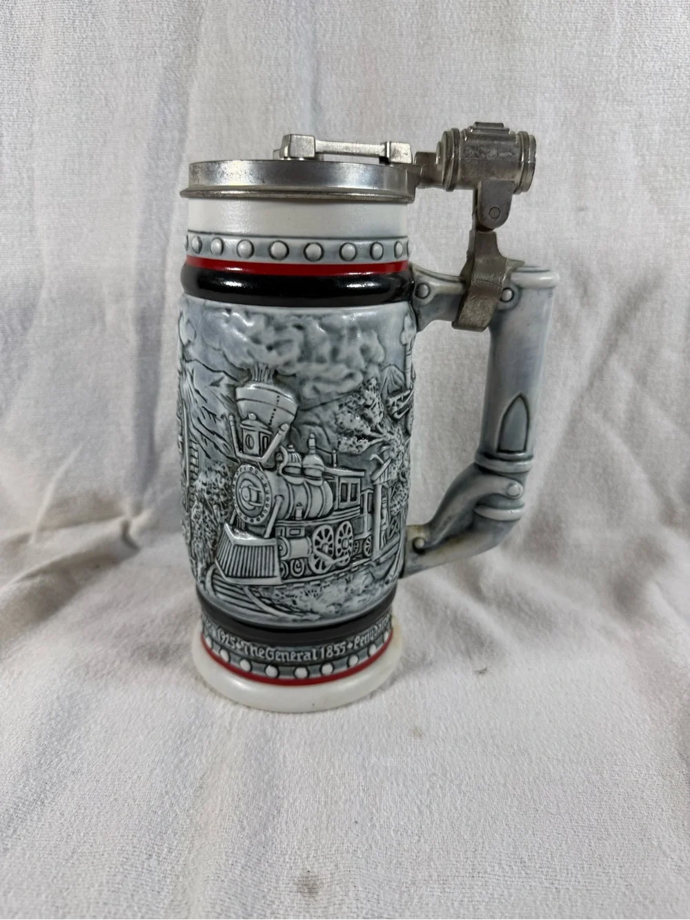 Vintage 1982 Avon Lidded Railroadiana Beer Stein
